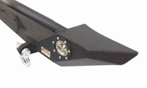 Jeep Wrangler TJ Front Bumper - Fishbone Offroad - Heavy Duty Winch with LED's - Black Textured Powdercoat - `97-`06